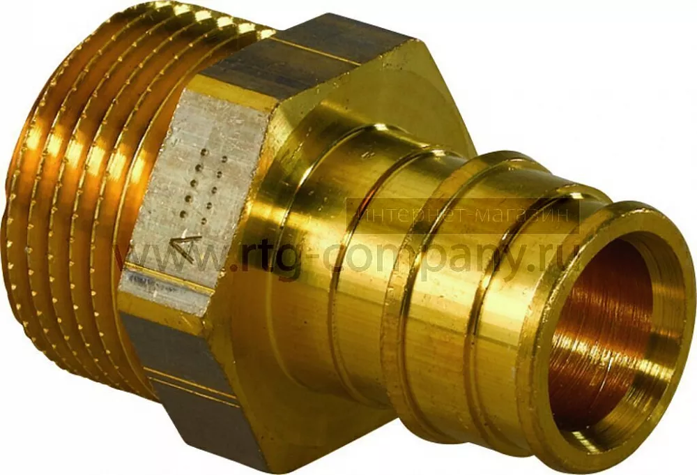 Штуцер латунь НР 20х1/2" с наружной резьбой (Uponor Q&E) уп. 90 шт (1033437)